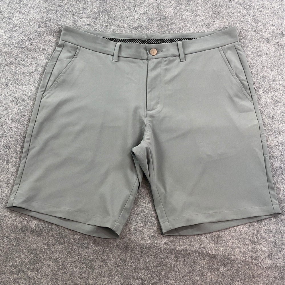 Primo Mens Shorts 36 Gray Golf 9" Inseam Blade Performance Stretch Polyester